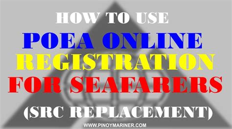 How To Use POEA Online Seafarer Registration (Replacement of .